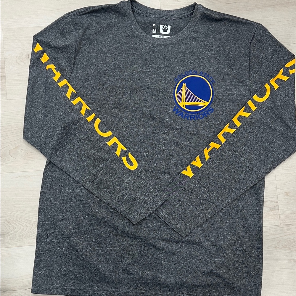 Golden State Warriors Gray Long Sleeve Logo Tee